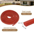 thumbnail image 2 of 6.56 ft Foam Backer Rod, 0.39" x 0.2" D-shaped Solid Joint Filler, Foam Seal Strip for Caulk Saver, Rope Caulk Cement Crack Filler, Red, 2 of 6