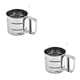 thumbnail image 2 of Cateissary Flour Sieve Cup Mesh Shaking Strainer Birthday Household Cupcake Accessory with Sifter DIY Tool Handle Bakery Plata 10.5x9.3 cm 2Conjunto, 2 of 6