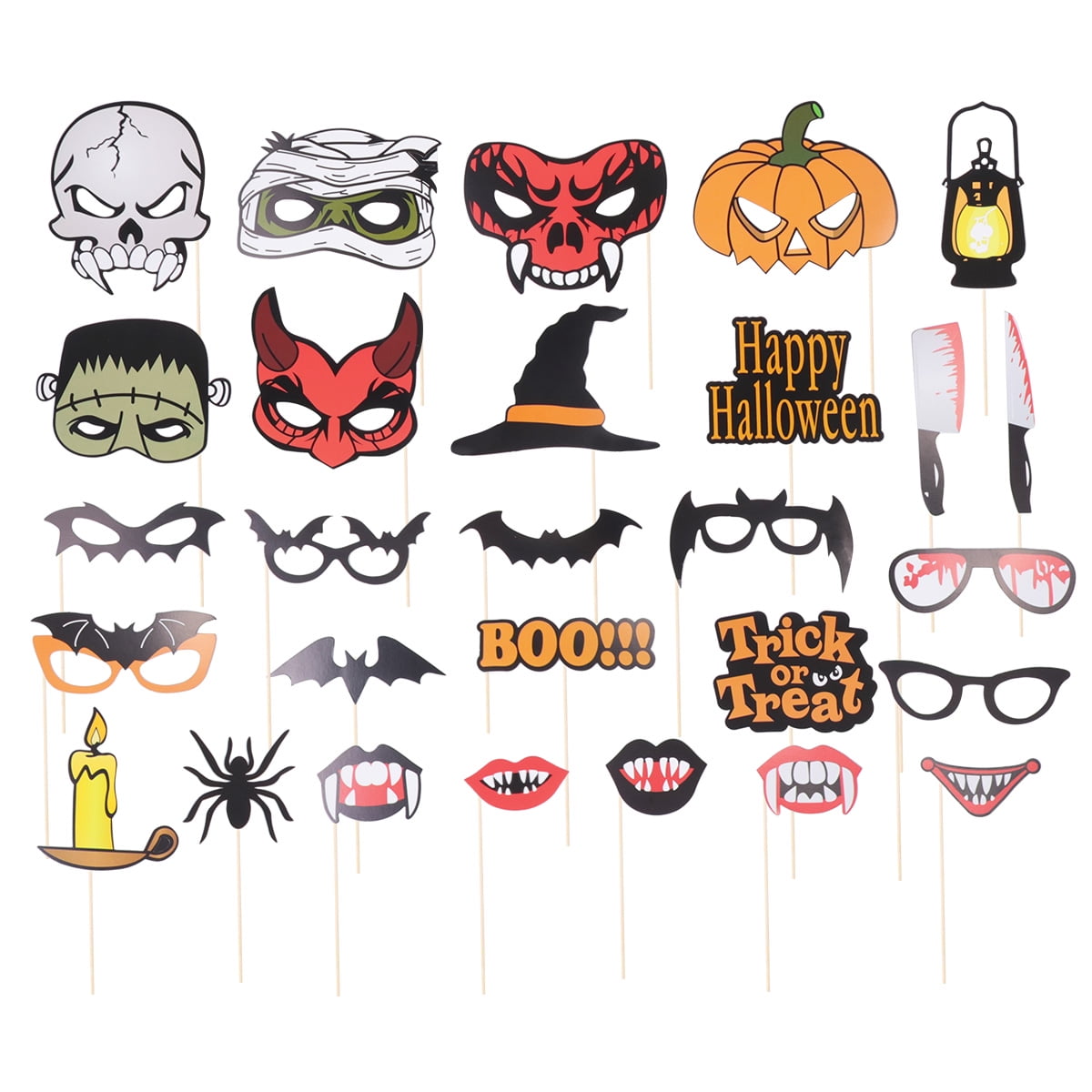 Halloween photo decor 28pcs Halloween Photo Props Funny Bat Pumpkin