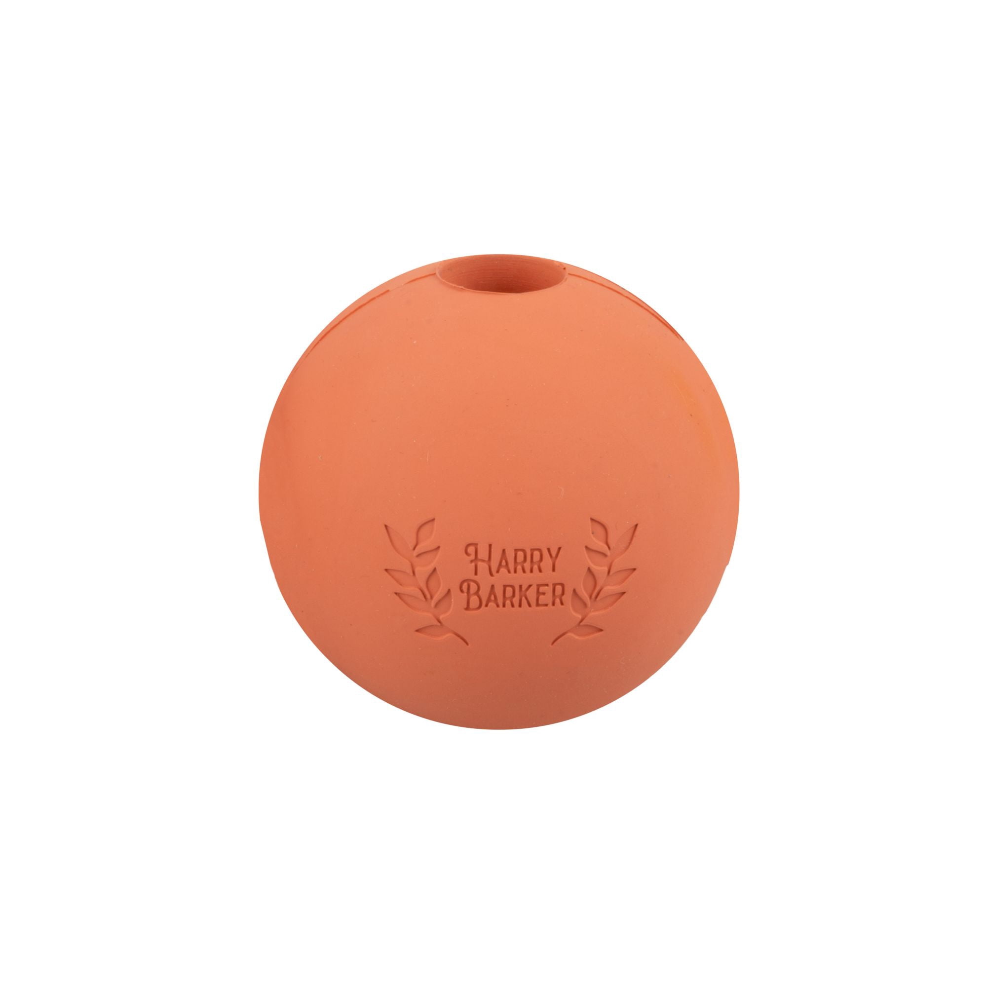 Harry Barker Durable All-Natural Rubber Balls for Dogs, 2.5" Rubber Balls, Orange, 6 Pack Set