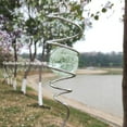 thumbnail image 3 of FONMY 11 inch Green Silver Glow Gazing Ball Spiral Tail - Wind Spinner, 3 of 5