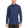 thumbnail image 2 of Kenneth Cole Camisa elástica con botones para hombre, azul, mediano Kenneth Cole Botones al frente, 2 of 2