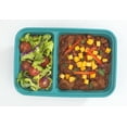 thumbnail image 3 of GoodCook Meal Prep Rectangle Two Compartment 20-Piece, Teal, Made without BPA, 3 of 5