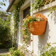 thumbnail image 7 of Wall Planter with Drainage Holes Indoor Outdoor Hanging Flower Pot for Plants Balcony Terrace Garden Decor Vertical Planter （Orange）, 7 of 7