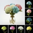 thumbnail image 1 of Limei 1 Bouquet 16.5In Artificial Hydrangea Silk Flowers Bouquet Faux Hydrangea Stems for Wedding Centerpieces Home Decor (Rose), 1 of 7