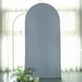 thumbnail image 3 of BalsaCircle 7 ft Dusty Blue Fitted Matte Spandex Round Top Wedding Arch Backdrop Stand Cover Party Events Decorations, 3 of 8