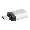 thumbnail image 4 of Adaptador convertidor USB 3.0 hembra a tipo C, carga de datos, cabezal extensible OTG sin cadena (plateado), 4 of 12