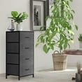 thumbnail image 6 of Dresser with 4 Drawers Chest Organizer with Foldable Fabric Bin, Wood Top and Steel Frame, Gray, 6 of 7