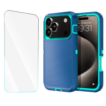 2-in-1 Entronix Bundle designed for iPhone 17 Pro Max, Heavy Duty Case and Tempered Glass