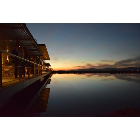LAMINATED POSTER Restaurant Lake Quiet Oasis South Africa Poster Print 24 x