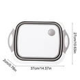 thumbnail image 3 of syligr 3-in-1 Foldable Cutting Board with Colander Kitchen Sink Organizer Plastic Collapsible Chopping Board Dish Drainer Vegetable Washer 14.6 Inch Space Saver, 3 of 6