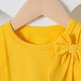 thumbnail image 6 of kpoplk Toddler Baby Girl Summer Clothes Ruffle Sleeveless Print Tops Kid Shorts Set Cute 2Pcs Infant Outfits Size 3-4 Years,Yellow, 6 of 8