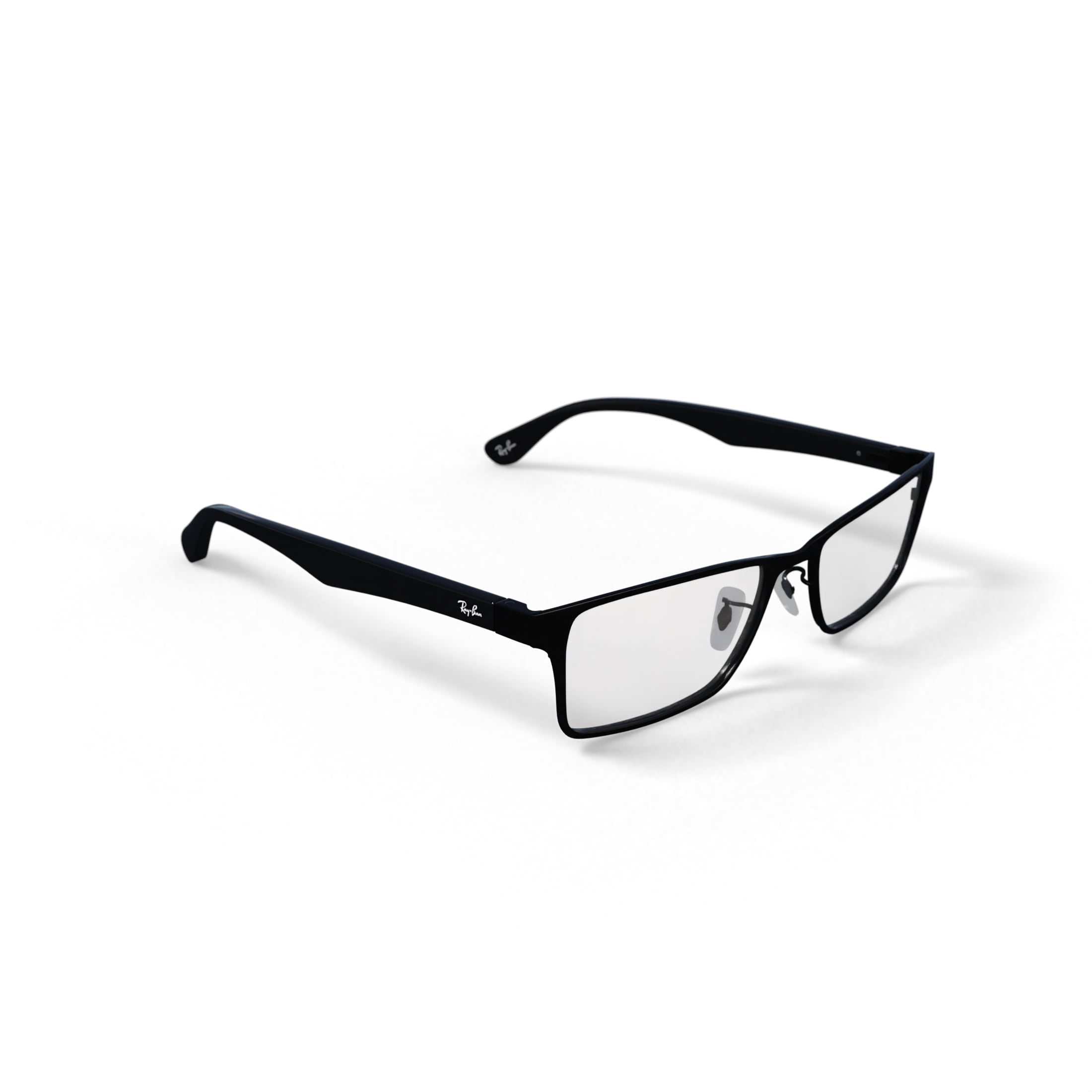 Ray-Ban Unisex Size 55 Rectangular RB6238 Optics Prescription Eyeglasses with Case, Black/Demo Lens