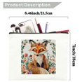 thumbnail image 5 of ZFLMY Flowers Fox Kindness Tote Bag Travel Essentials Ladies Accessories 8 x 7 inches 12 oz Canvas Waterproof Material Linen Zipper Smooth Easy Opening Funny Theme Special Design Perfect Gift White, 5 of 6
