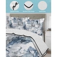 thumbnail image 3 of Full Size Quilt Bedding Set, Blue Grey Reversible Summer Quilt 3 Pieces, Modern Watercolor Ink Painting Art Abstract Lightweight Bedspreads Coverlets with 2 Pillow Shams for All Seasons, 3 of 5