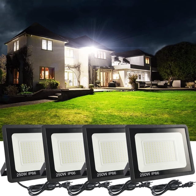 Luz Flood LED MUCLUD 250W 25500LM IP66 Resistente al Agua 6000K