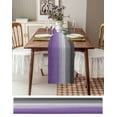 thumbnail image 6 of Purple Gray Gradient Table Runners 72 Inches Long, Cotton Linen Fabric Table Runner Dresser Scarf, Ombre Farmhouse Rustic Wood Tablerunner for Party/Kitchen/Dinner/Wedding Decor 13''x72'', 6 of 7