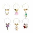 thumbnail image 2 of Wine Things 6-Piece I Do Wine Charms, Painted, 2 of 2