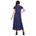 thumbnail image 3 of Moomaya Robe Tunique à Fente avant pour Femmes, Manches Courtes, Kurti Imprimée, Tenue d'Été, 3 of 5