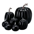 thumbnail image 2 of BKER Pattern 7 Faux Pumpkins Black Halloween Fall Decoration Garden, 2 of 5