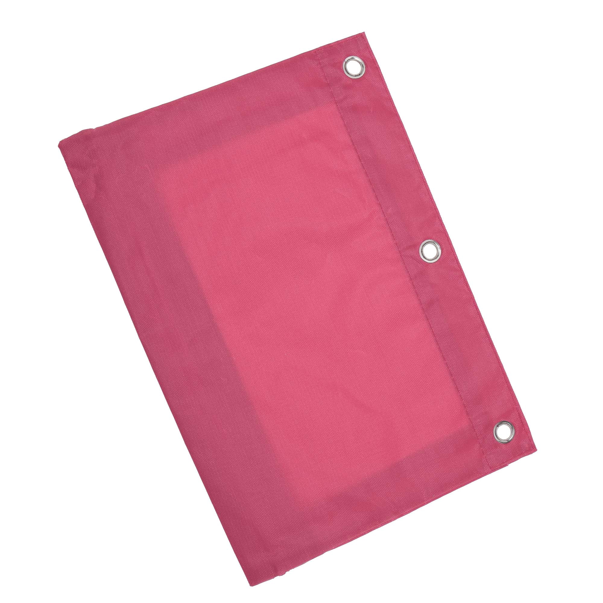 Unique Bargains Pencil Case for 3 Ring Binder, Double Layer, Smooth Zipper Pink