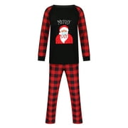 jovati Matching Family Christmas Pajamas Set Christmas Pjs For Family Set Red Plaid Top And Long Pants Sleepwear Sets