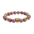 thumbnail image 4 of Pulseras para Pareja Hombre y Mujer LuckyLy, Piedras Naturales Labradorita o Rodonita, Modelo Remy rosa UNITALLA, 4 of 8