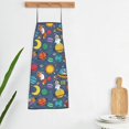 thumbnail image 5 of Fuzoiu Cartoon Space Print Waterproof Apron, Kitchen Apron for Women Men Chef, Apron for Christmas Dinner Party Cooking Baking Crafting House Cleaning Kitchen, 5 of 7