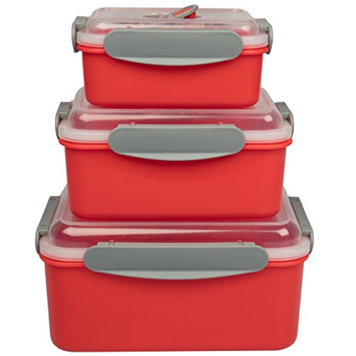 Microwave Food Storage Containers Set of 3 Nesting Microwave Cookware