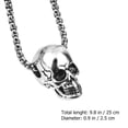 thumbnail image 4 of Collar de calavera creativo de 2 uds, cadena de collar de acero de titanio a la moda para hombre, 4 of 4