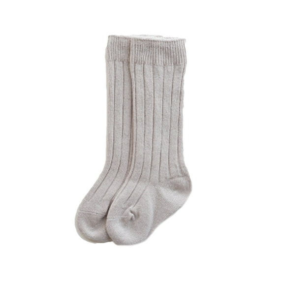 Toddler Baby Girl Boy Autumn Winter Long Tube Socks Solid Color Children 's Cotton Warm Knee High Stockings