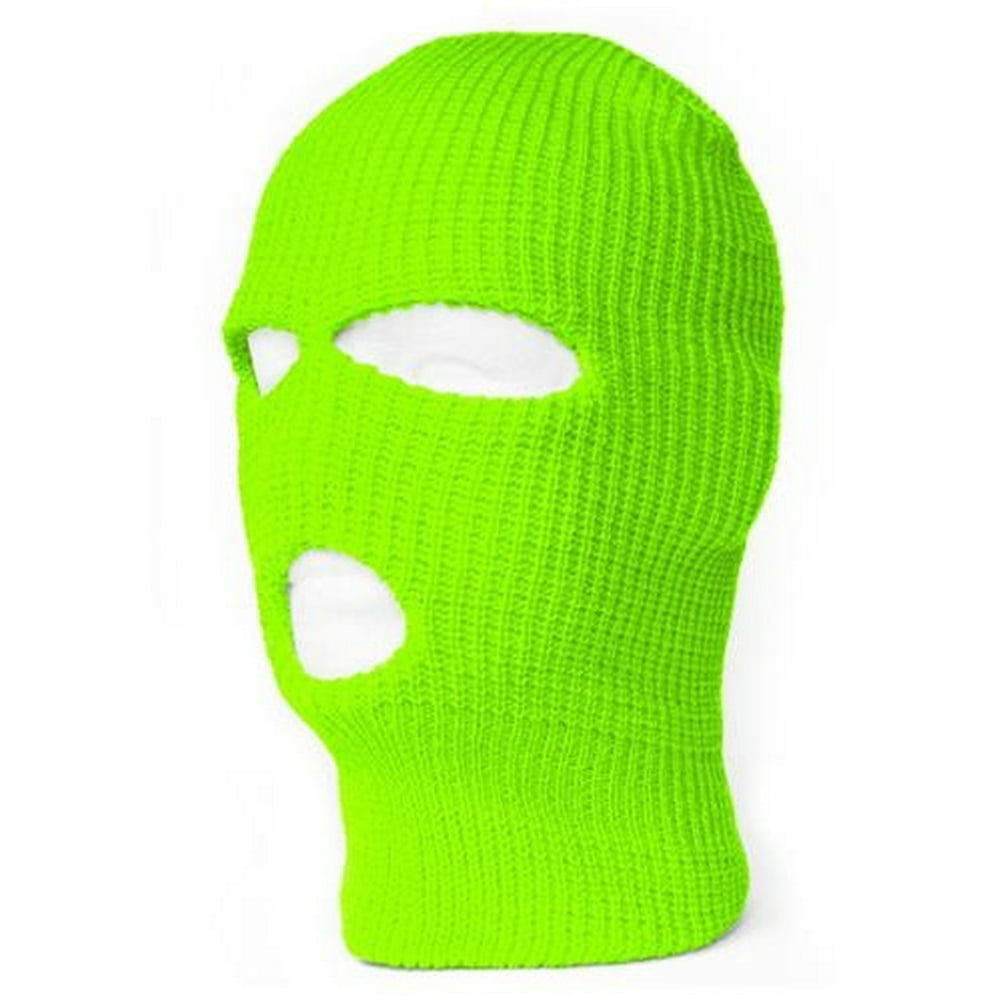 TopHeadwear - TopHeadwear's 3 Hole Face Ski Mask, Neon Green - Walmart ...
