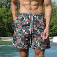 thumbnail image 2 of iOPQO men's pants Male Casual Pants Print Trend Youth Summer Mens Sweatpants Fitness Running Shorts Beach Shorts Men's Casual Shorts Red XXL, 2 of 9