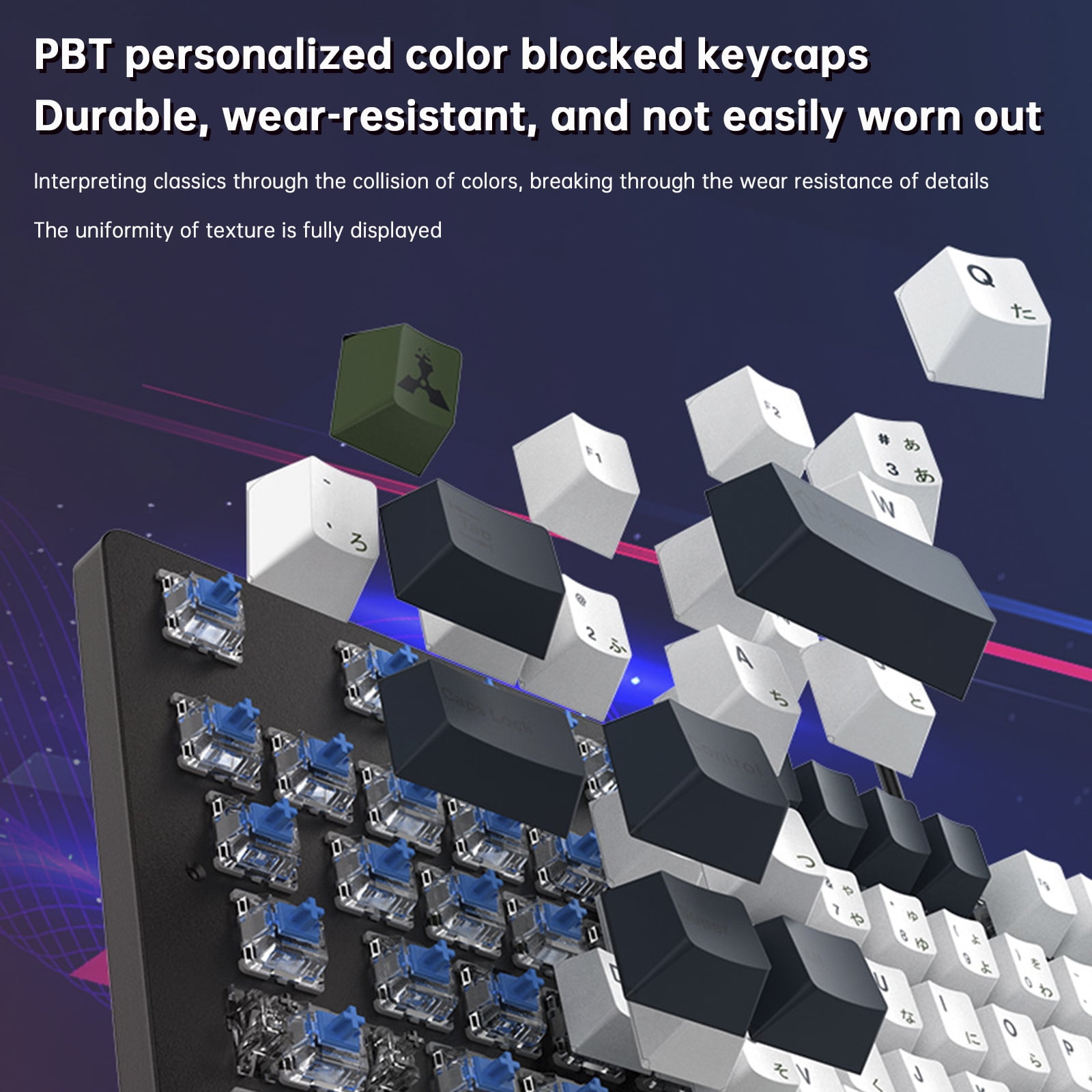 VIPQV 104-Key Wired Mechanical Keyboard, Hot Swappable Custom Keyboard, RGB Backlit Gaming Keyboard for PC/Tablet/Xbox/PS4/PS5