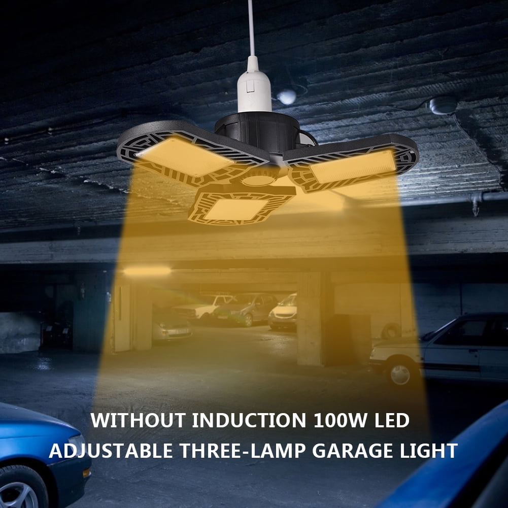 100W Triple Glow Deformable Garage Light Premium 10000 Lumens LED Light US 