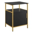 thumbnail image 1 of Support de Rangement pour Imprimante de Table Utilitaire Noire Modern Life avec Pieds en Métal Doré, 1 of 8