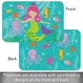 thumbnail image 4 of CounterArt "Mermaid" Child Reversible Tabletop Easy Care Flexible Plastic Placemat 4 Pack, 4 of 9