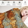 thumbnail image 3 of Orinice Rusted Metal Grunge Warm Lightweight Blanket Soft Fleece Blankets All Seasons Sofa Decor Cow Gifts - Multiple Sizes Available 50x60in, 3 of 6