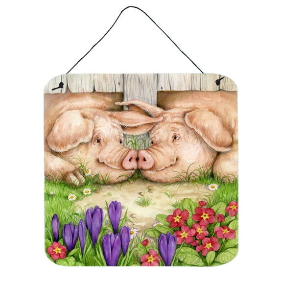 Pigs Nose To Nose by Debbie Cook Wall or Door Hanging Prints