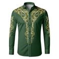 thumbnail image 4 of CONZONE Mens Western Cowboy Buttons Down Shirts Long Sleeve Shirts for Men Trendy Graphic Lapel Soft Lightweight Tops, 4 of 4