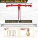 thumbnail image 3 of Juego de 2 Tensoras de Cadena, Cadenas de 3/8"×10 pies, Cadenas y Tensoras Grado 70 con Gancho para Transporte, Uso Industrial, Agrícola y Forestal, 3 of 6