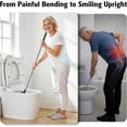 thumbnail image 2 of Toilet Bowl Brush with Long Handle, 23-42inch Adjustable 4-Section Aluminum Pole, Durable Nylon Bristles, No Bending Bathroom Cleaning Brush for Seniors, Pregnant Women, Back Pain Sufferers, Janitors, 2 of 4