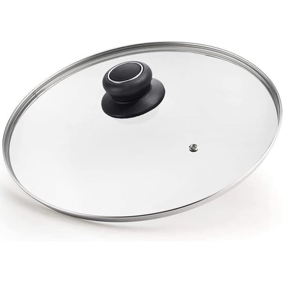 Glass Lid for Pot 6 QT, 9.1 Inch Cooker Accessories, Heat-resistant Handle, Clear
