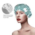 thumbnail image 2 of KLL whiter Snow bear Print Pattern Shower Cap & Bath Cap for Women,Reversible Oversized Waterproof Shower Caps for all Hair Lengths,Elastic Reusable Bathing Hair Cap, 2 of 6
