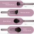 thumbnail image 3 of Juego de brochas de maquillaje de 12 piezas con estuche Brochas cosméticas profesionales para base en polvo, sombra de ojos, delineador de ojos rosa oso de fresa  Hogar, 3 of 5