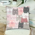 thumbnail image 2 of MKHERT Cat Pattern Throw Pillowcase Pillow Cover Cushion Couver 18x18 inch, Set of 2, 2 of 2