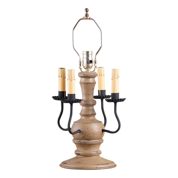 Irvins Country Tinware Cedar Creek Lamp Base in Pearwood