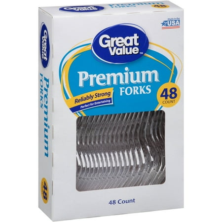 Great Value Premium Forks, 48 Count