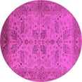 thumbnail image 1 of Ahgly Company Indoor Round Oriental Pink Traditional Area Rugs, 3' Round, 1 of 4