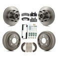 thumbnail image 1 of Transit Auto Front Rear Disc Brake Rotors Hub Assembly Semi-Metallic Pads and Drum Kit (7Pc) for Car 1995-1997 GMC Yukon RWD with DIESEL engine with 10" Diameter K8S-102184, 1 of 11